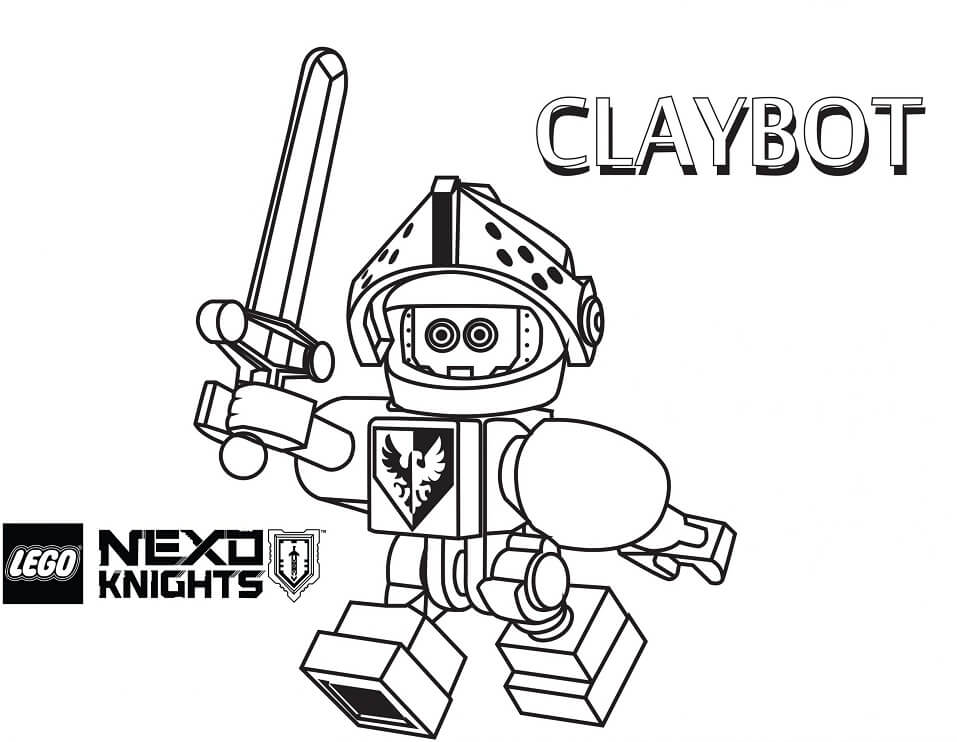 Dibujo de Claybo de Nexo Knights para Colorear y Imprimir