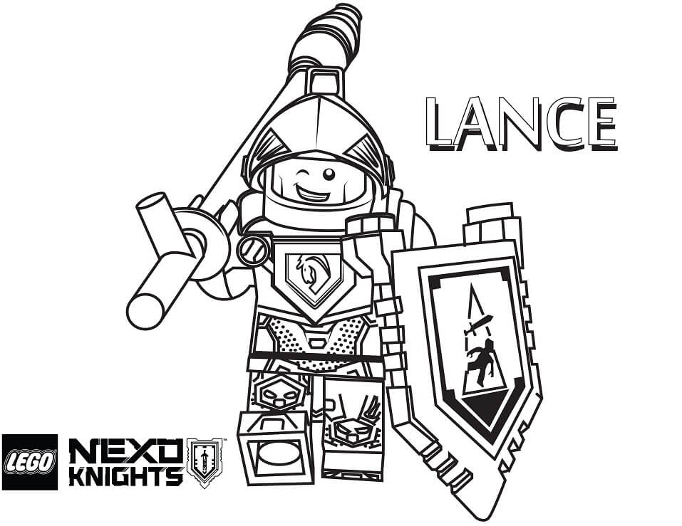 Dibujo de Lance Nexo Knights para Colorear y Imprimir