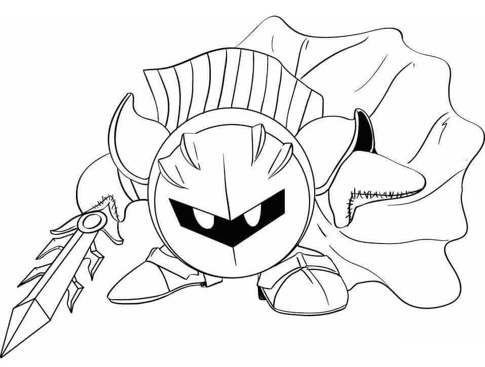 Dibujo de Meta Caballero para Colorear y Imprimir