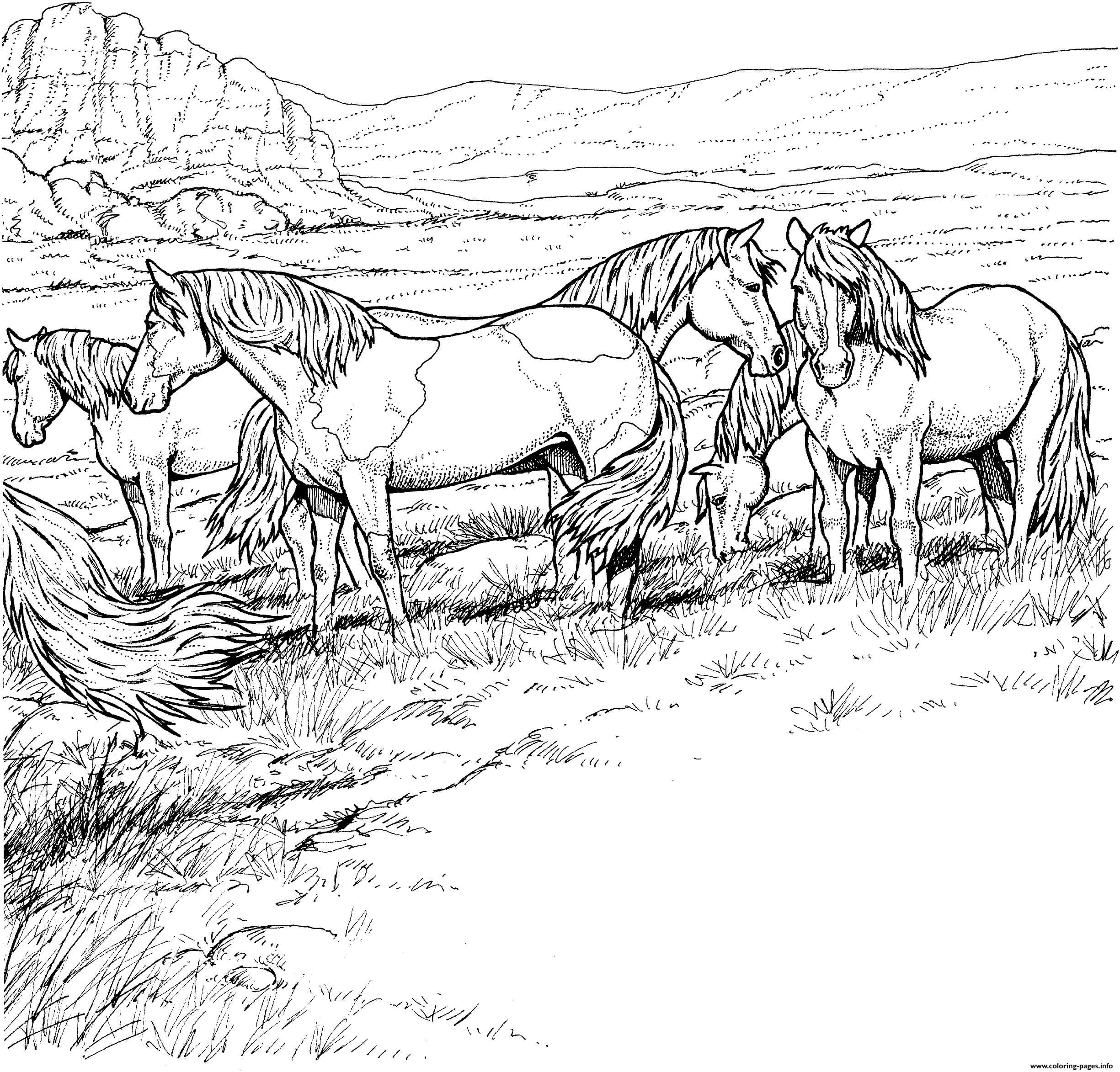 Dibujo de Caballo de Carga para Colorear y Imprimir