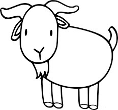 dibujo cabra feliz para colorear