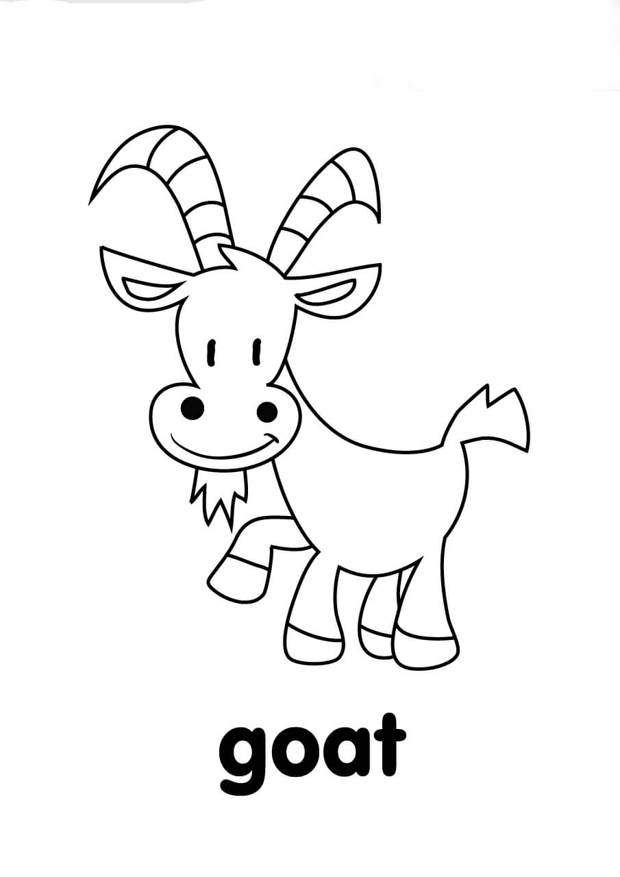dibujo sonrisa de cabra vieja para colorear
