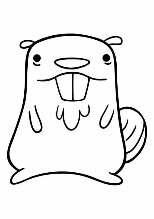 Dibujo de Castor de Gravity Falls para Colorear y Imprimir