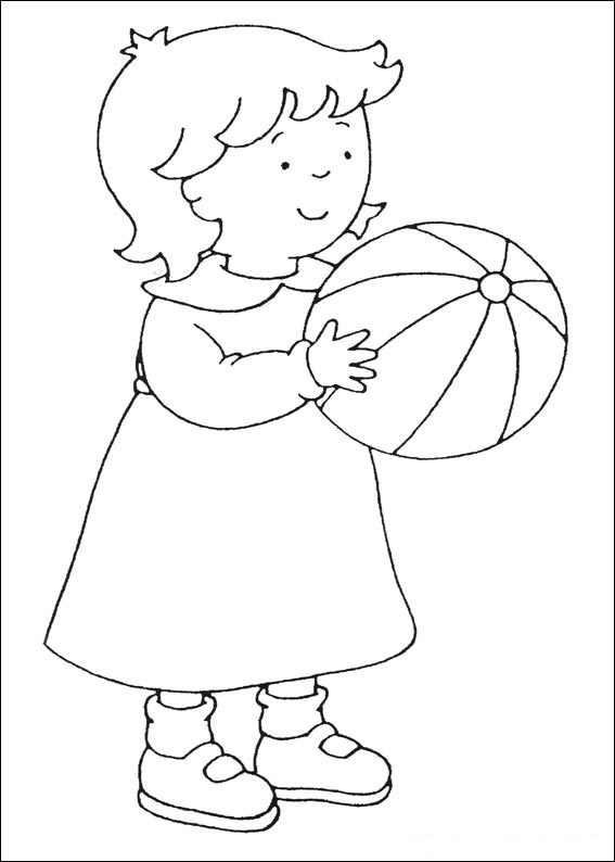 Dibujo de Rosie Con Pelota para Colorear y Imprimir