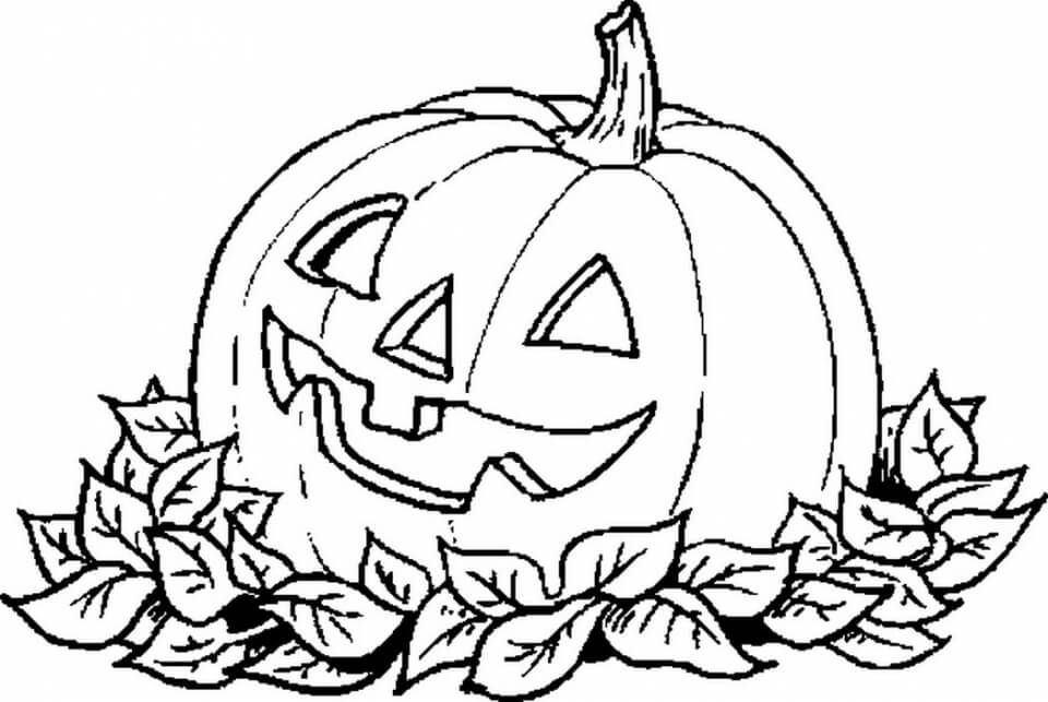 dibujo bonito calabaza para colorear
