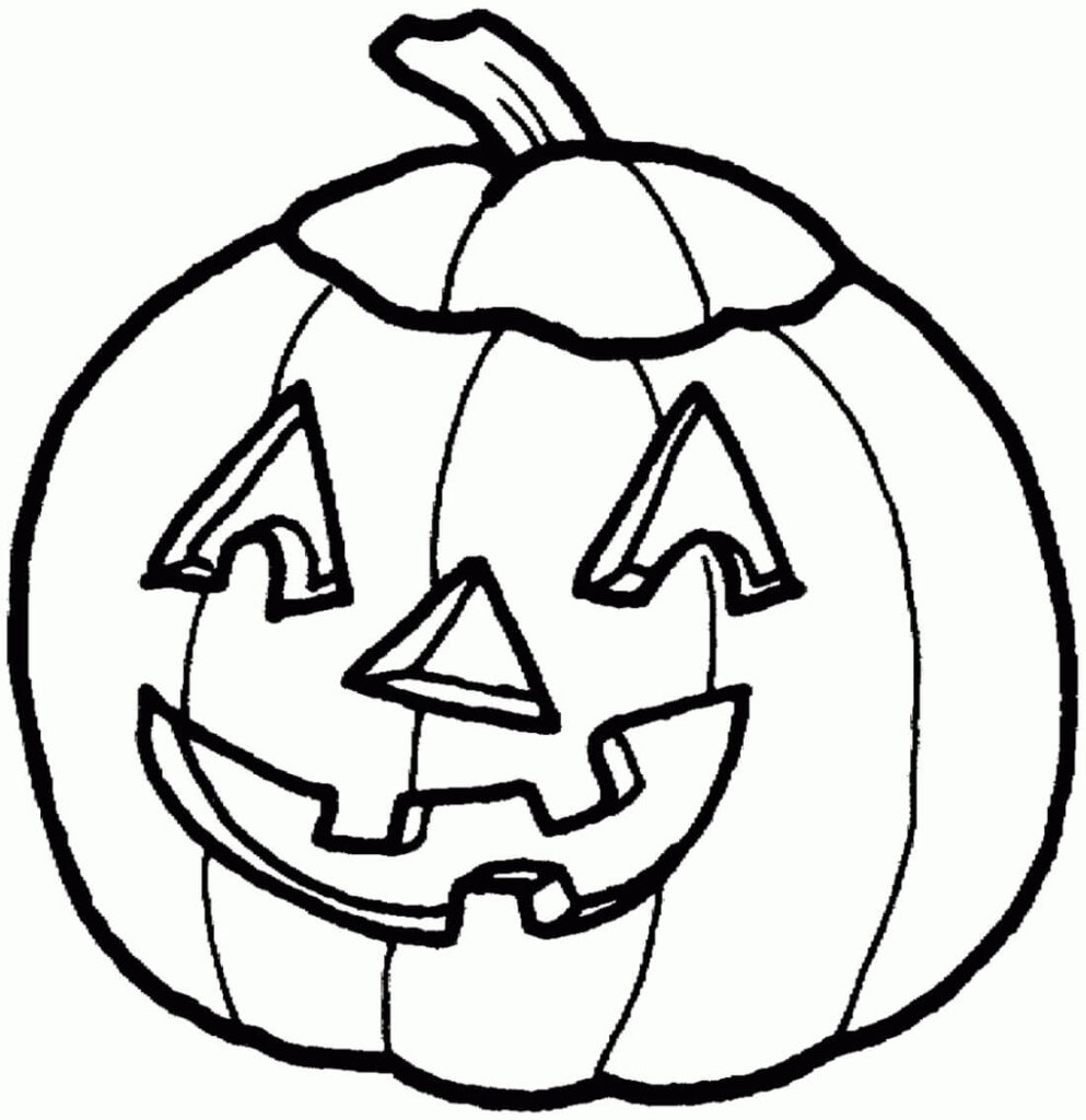 Dibujo Calabaza Basica 2 Para Colorear