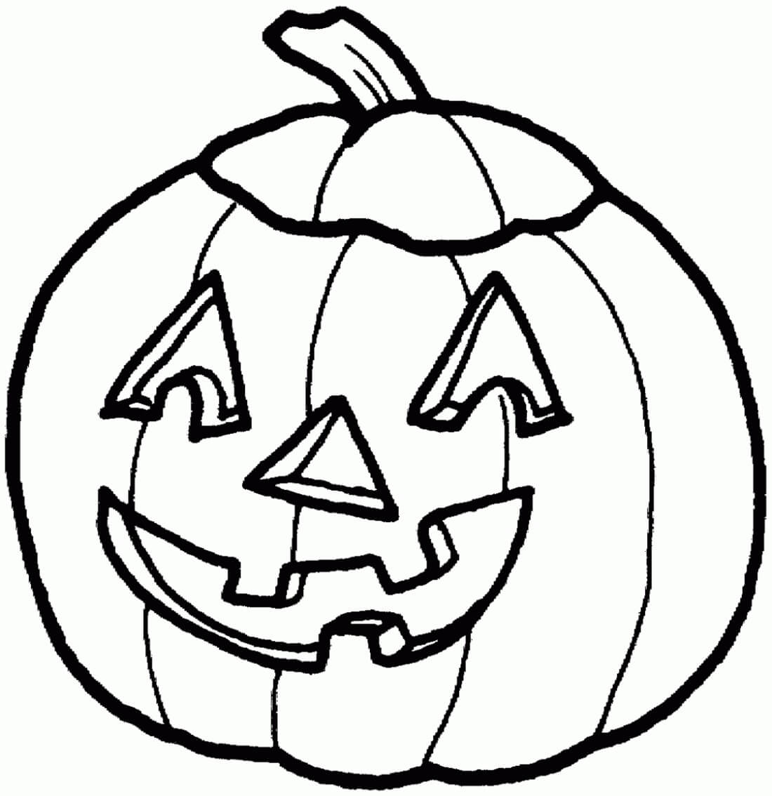 dibujo calabaza basica 2 para colorear