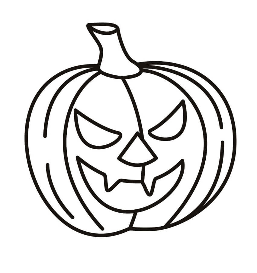 dibujo calabaza de vispera de todos los santos para colorear