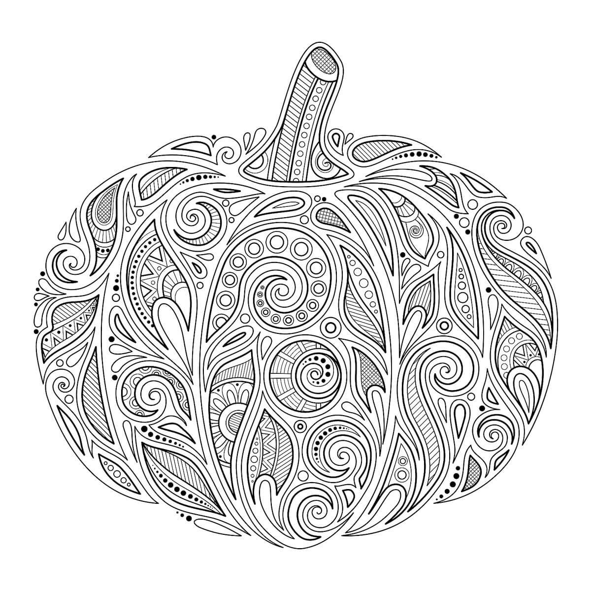 dibujo calabaza dura para colorear