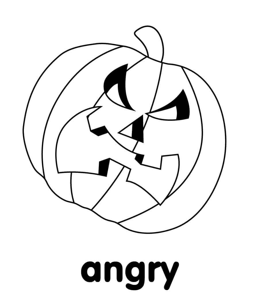 dibujo calabaza en otono para colorear