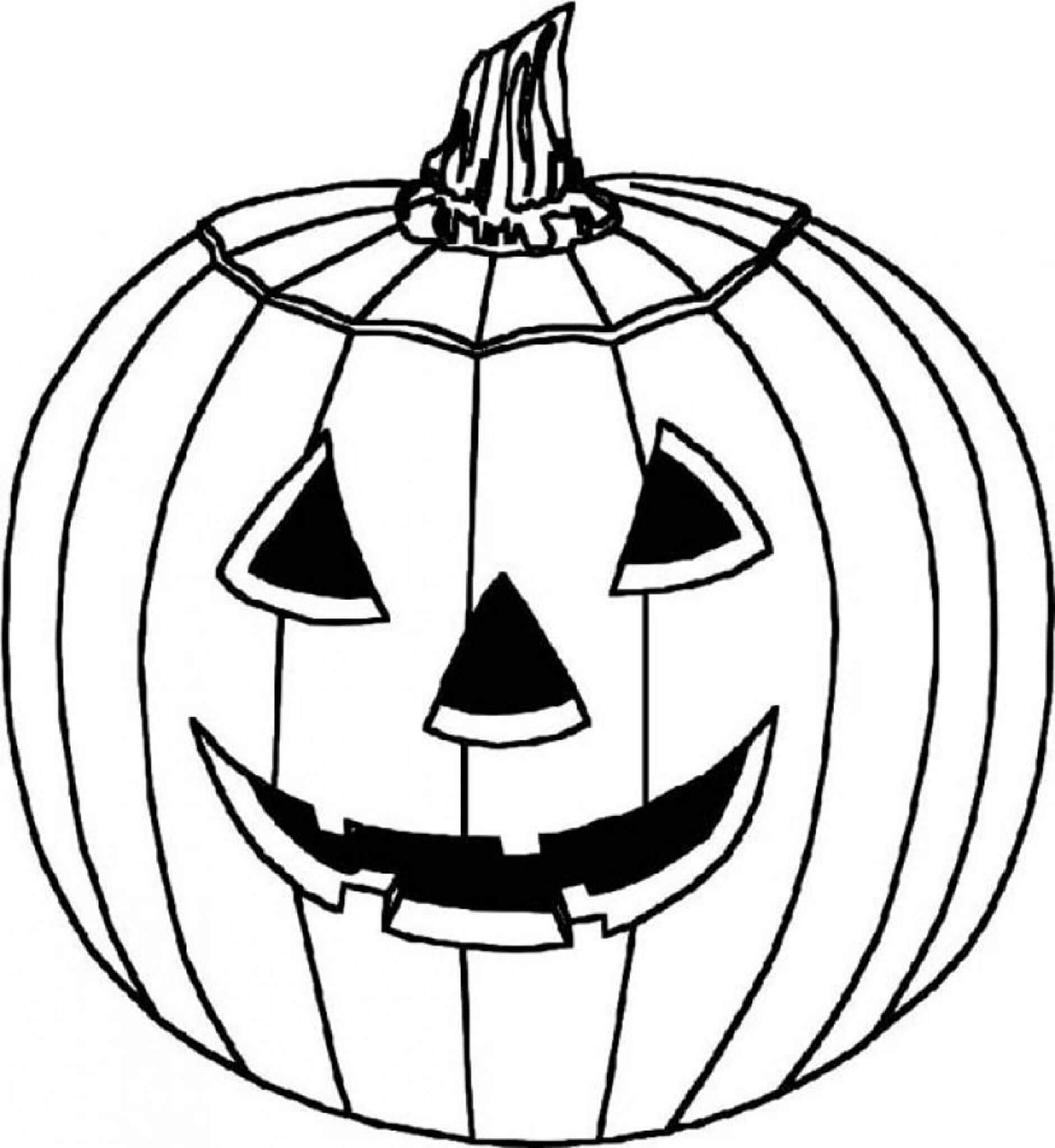 dibujo calabaza enfadada para colorear