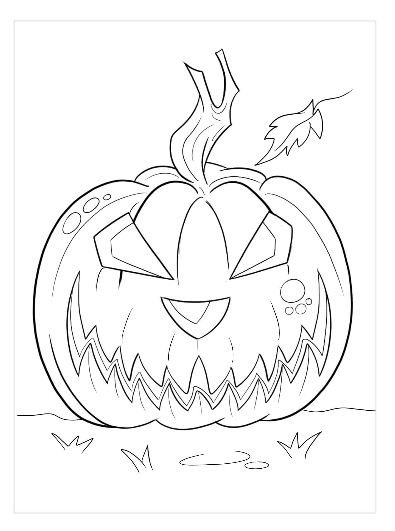 dibujo calabaza fantasma para colorear