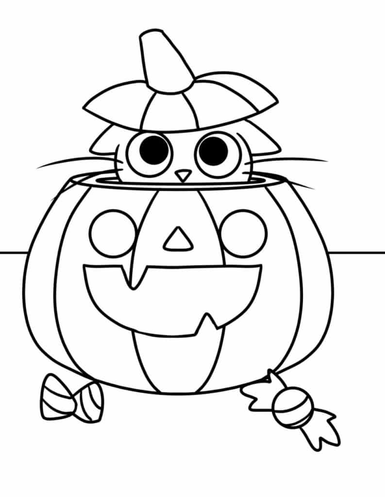 dibujo calabaza increible para colorear
