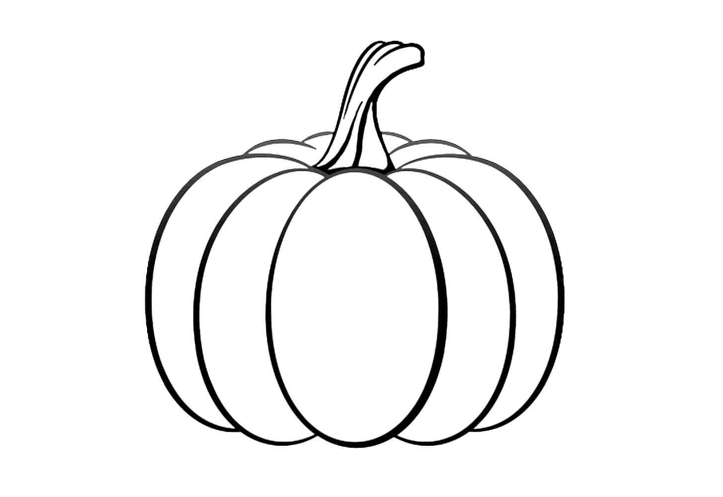 dibujo calabaza normal para colorear