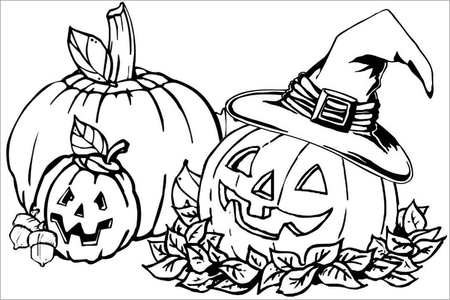 dibujo calabaza perfecta para colorear