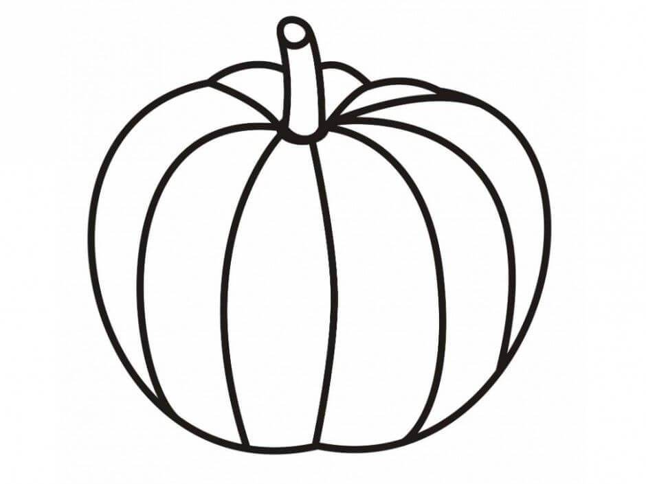 dibujo calabaza sencilla para colorear