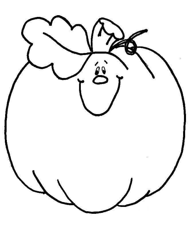 dibujo calabaza sonriente para colorear