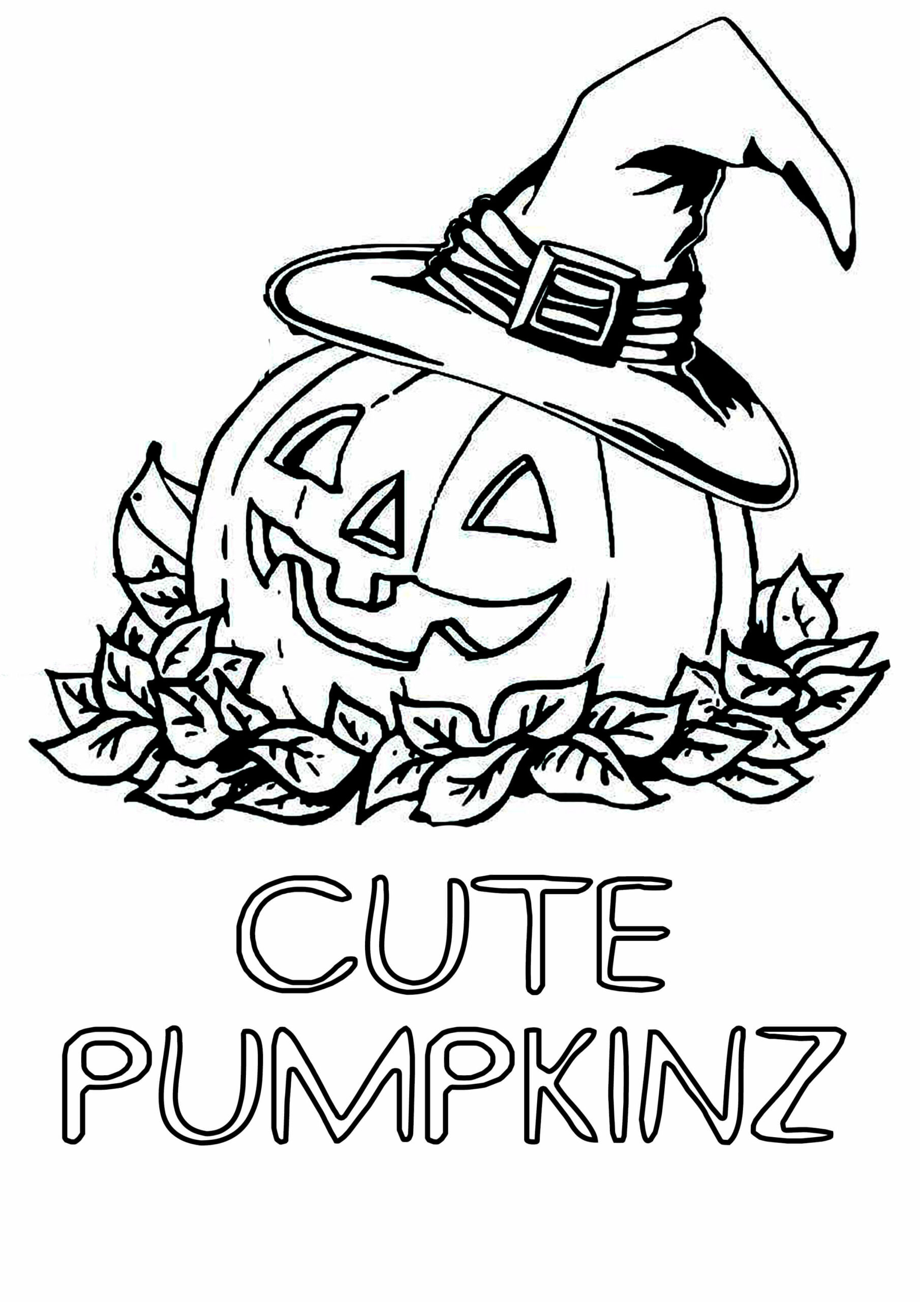 dibujo dibujo linda calabaza para colorear