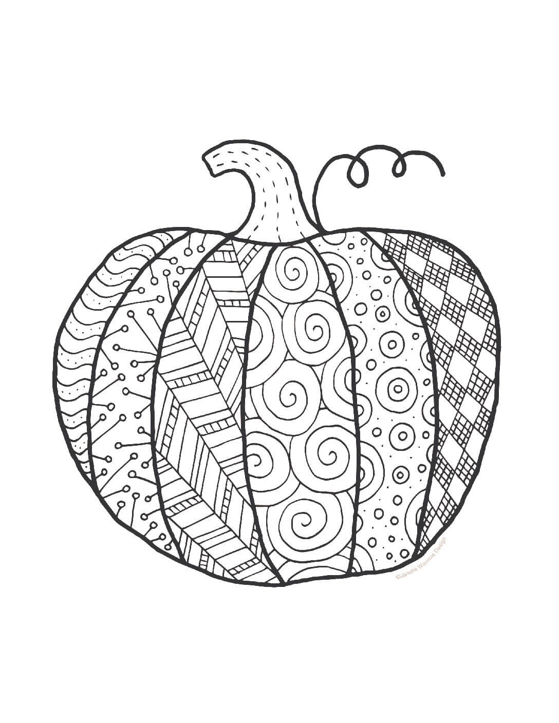dibujo la calabaza es para adultos para colorear