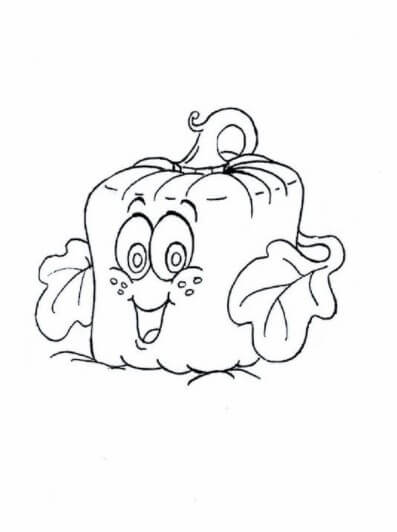 dibujo spookley la calabaza cuadrada para colorear