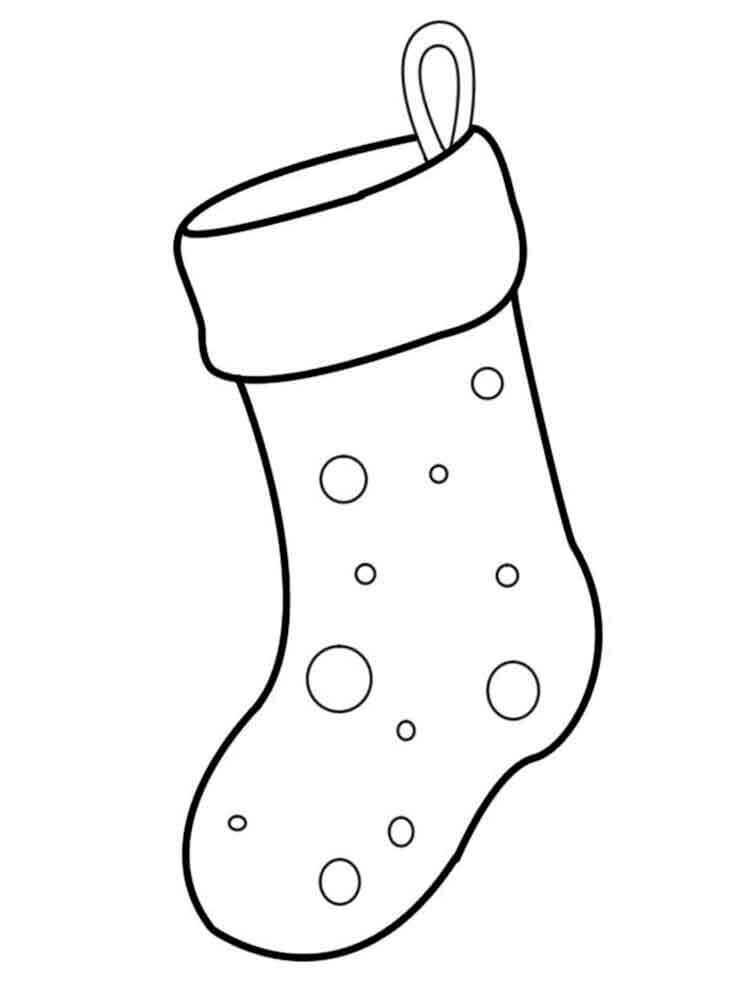 Dibujo de Calcetín Adobrale para Colorear y Imprimir