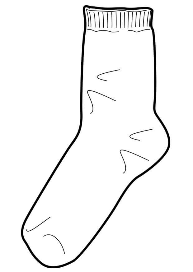 Dibujo de Calcetín Impresionante para Colorear y Imprimir