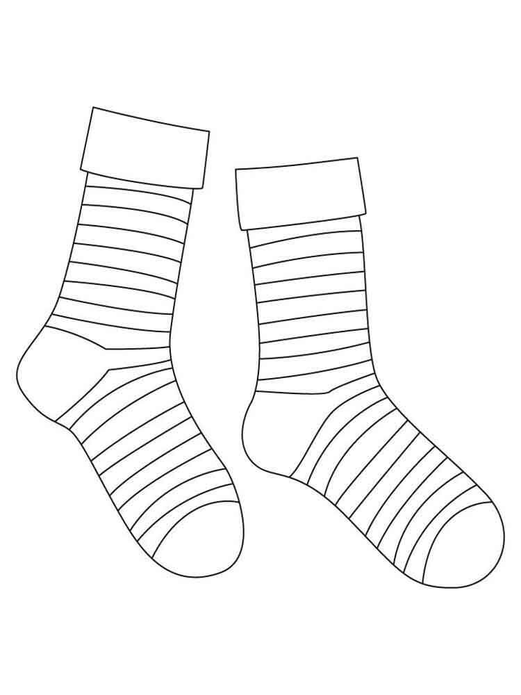 Dibujo de Calcetines Perfectos para Colorear y Imprimir