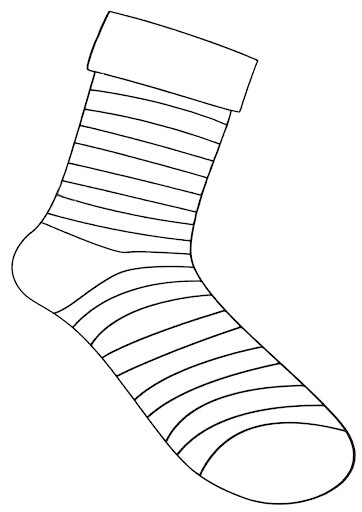 Calcetín para Colorear