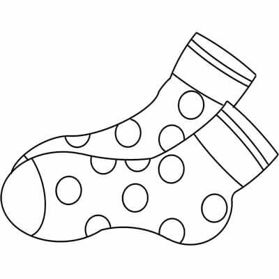 Dibujo de Medias de Algodón para Colorear y Imprimir