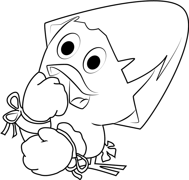 Dibujo de Boxeo Calimero para Colorear y Imprimir