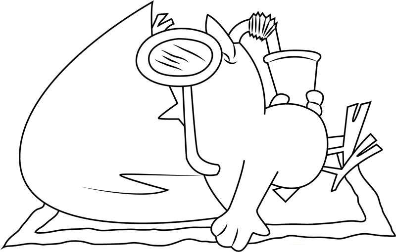 Dibujo de Calimero Relajante para Colorear y Imprimir