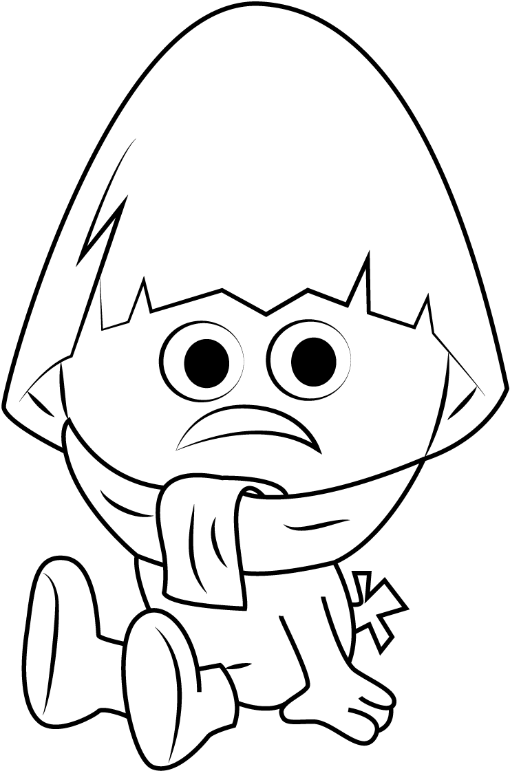 dibujo triste calimero para colorear