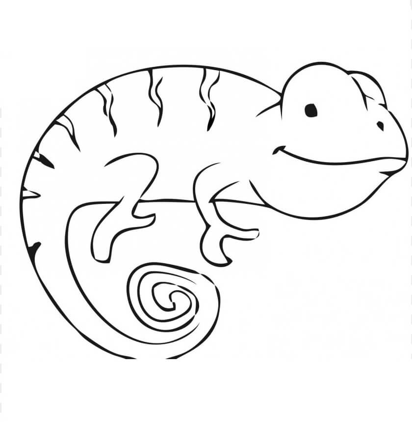 Dibujo de Camaleón Estúpido para Colorear y Imprimir