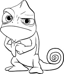 dibujo lindo camaleon divertido para colorear