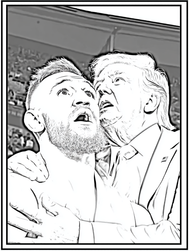 Dibujo de Imgi 4 Coldplay Kiss Cam Coloring Page Conor Mcgregor Trump para Colorear y Imprimir
