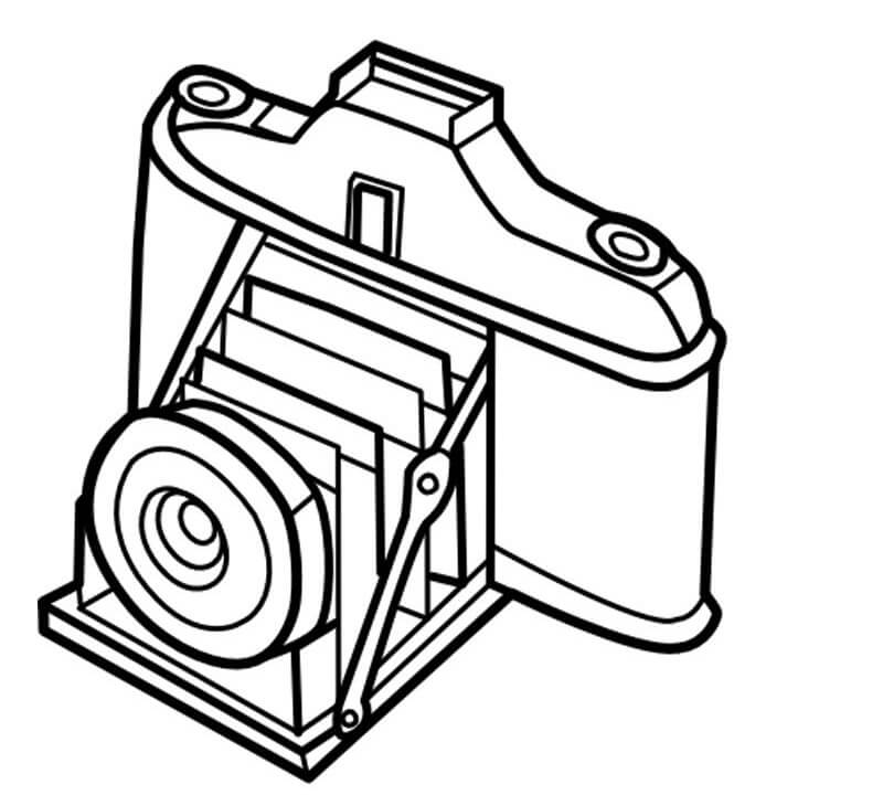 Dibujo de Adorable Cámara para Colorear y Imprimir