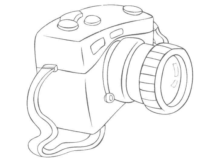 Dibujo de Bonita Cámara para Colorear y Imprimir