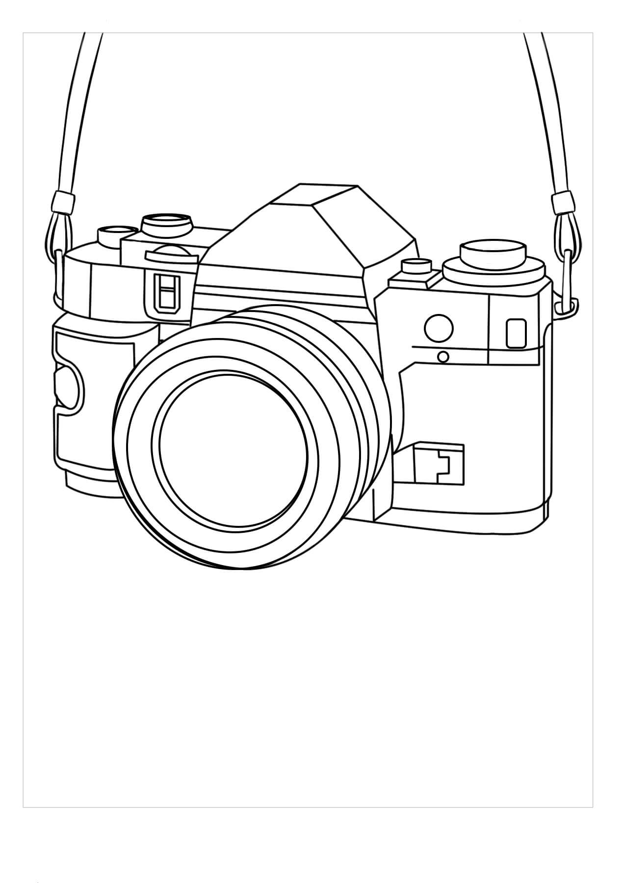 Dibujo de Cámara Dulce para Colorear y Imprimir