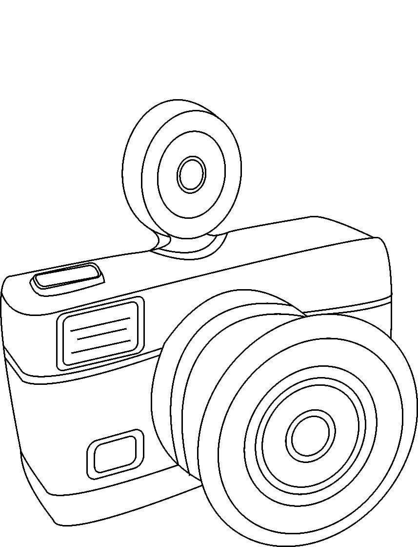 Dibujo de Cámara Impresionante para Colorear y Imprimir