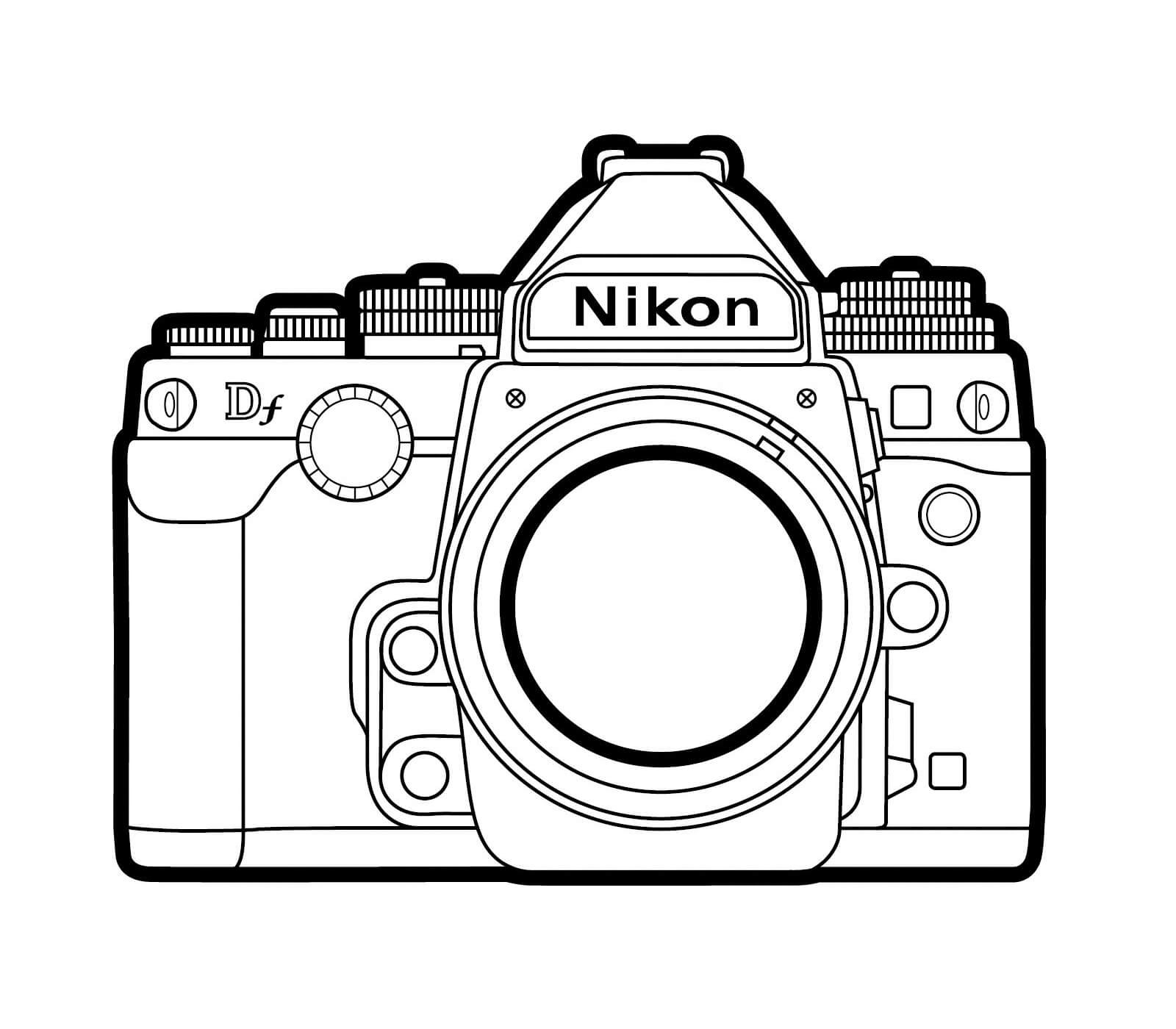 Dibujo de Cámara Nikon para Colorear y Imprimir