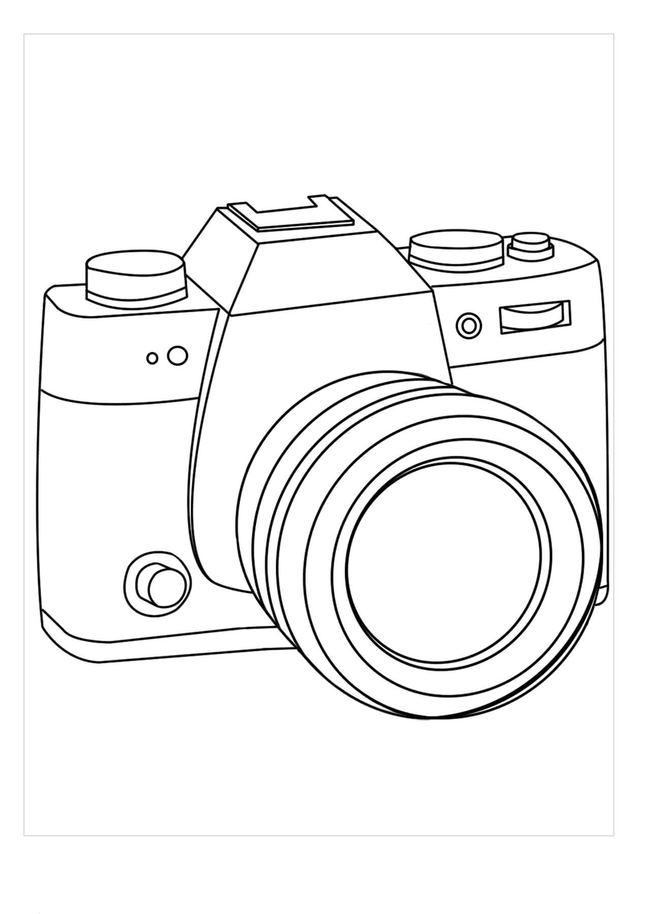 Dibujo de Cámara Normal para Colorear y Imprimir
