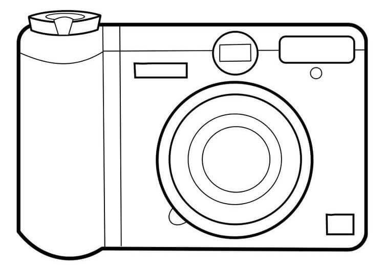 Dibujo de Cámara Simple para Colorear y Imprimir