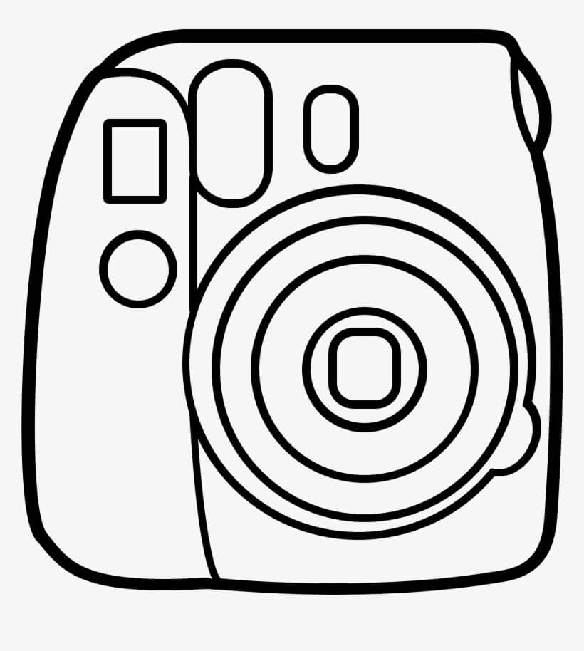 Dibujo de Vector de Cámara para Colorear y Imprimir