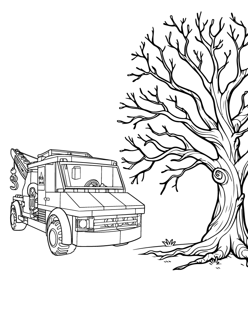 Dibujo de Futuristic Tow Truck Coloring Pages para Colorear y Imprimir
