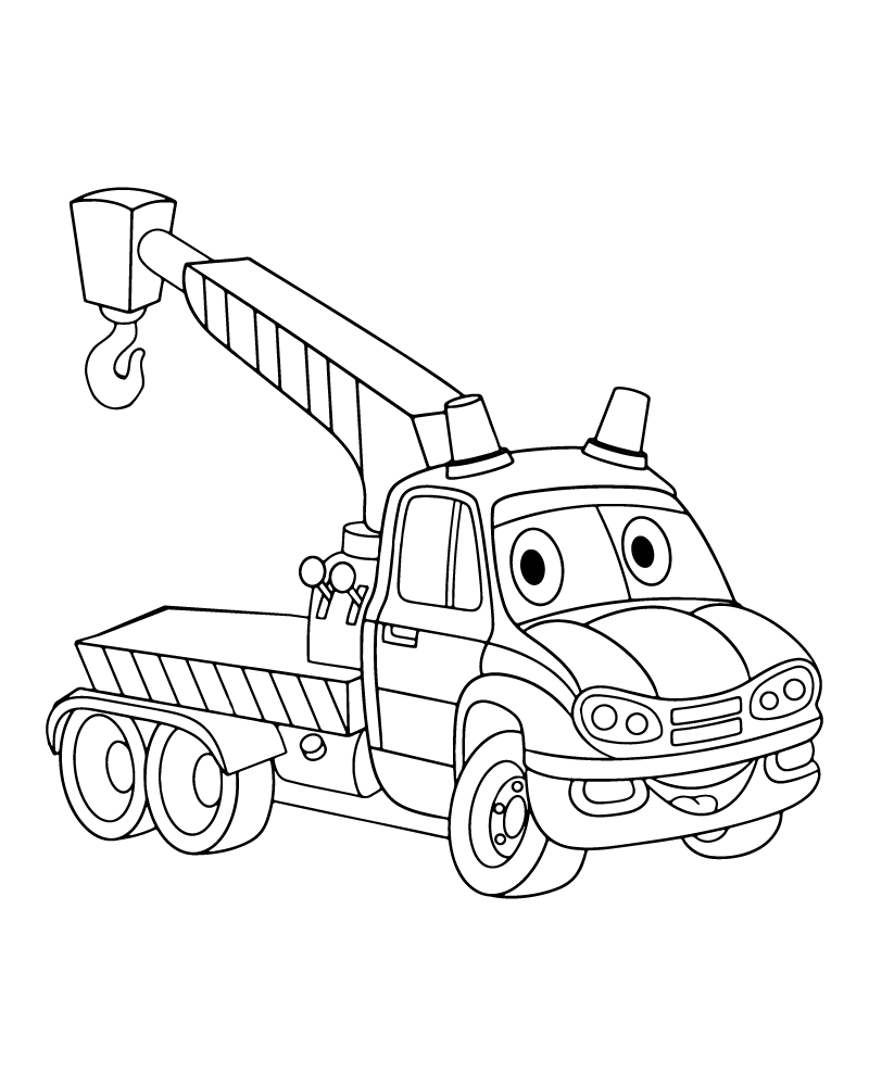 Dibujo de Tow Truck For Kids Coloring Pages para Colorear y Imprimir