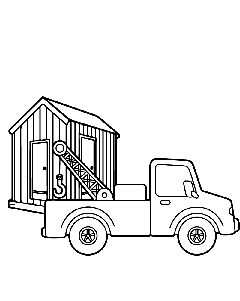 Dibujo de Tow Truck Printable Coloring Pages para Colorear y Imprimir