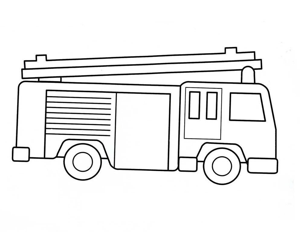 dibujo camion de bomberos normal imprimir y colorear