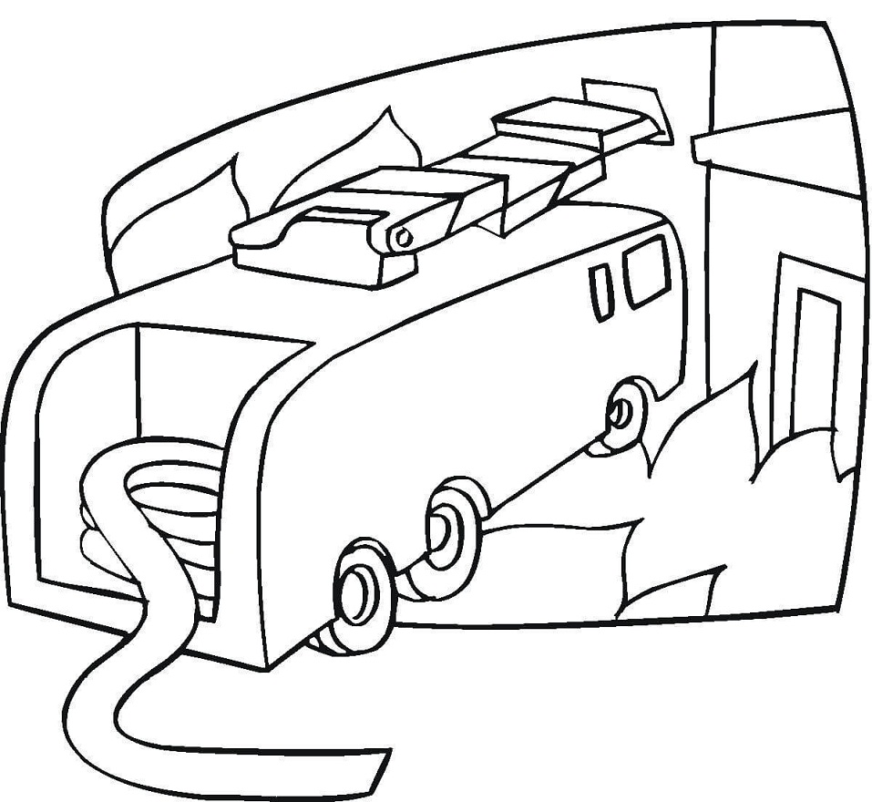 dibujo el camion de bomberos esta listo imprimir y colorear