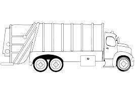 dibujo camion de basura mugriento para imprimir y colorear