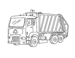 dibujo camion de basura perfecto para imprimir y colorear